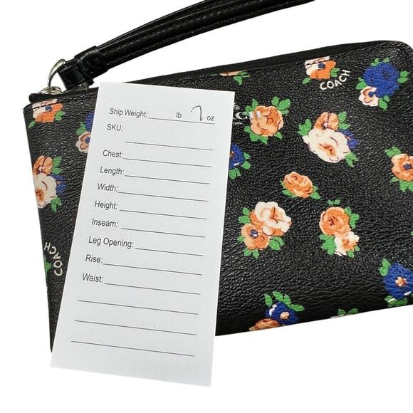 Coach Floral Print Leather Wristlet - Picture 8 of 8
